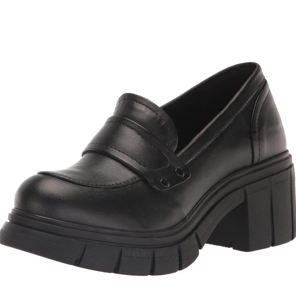 Born in California heeled lug sole loafers